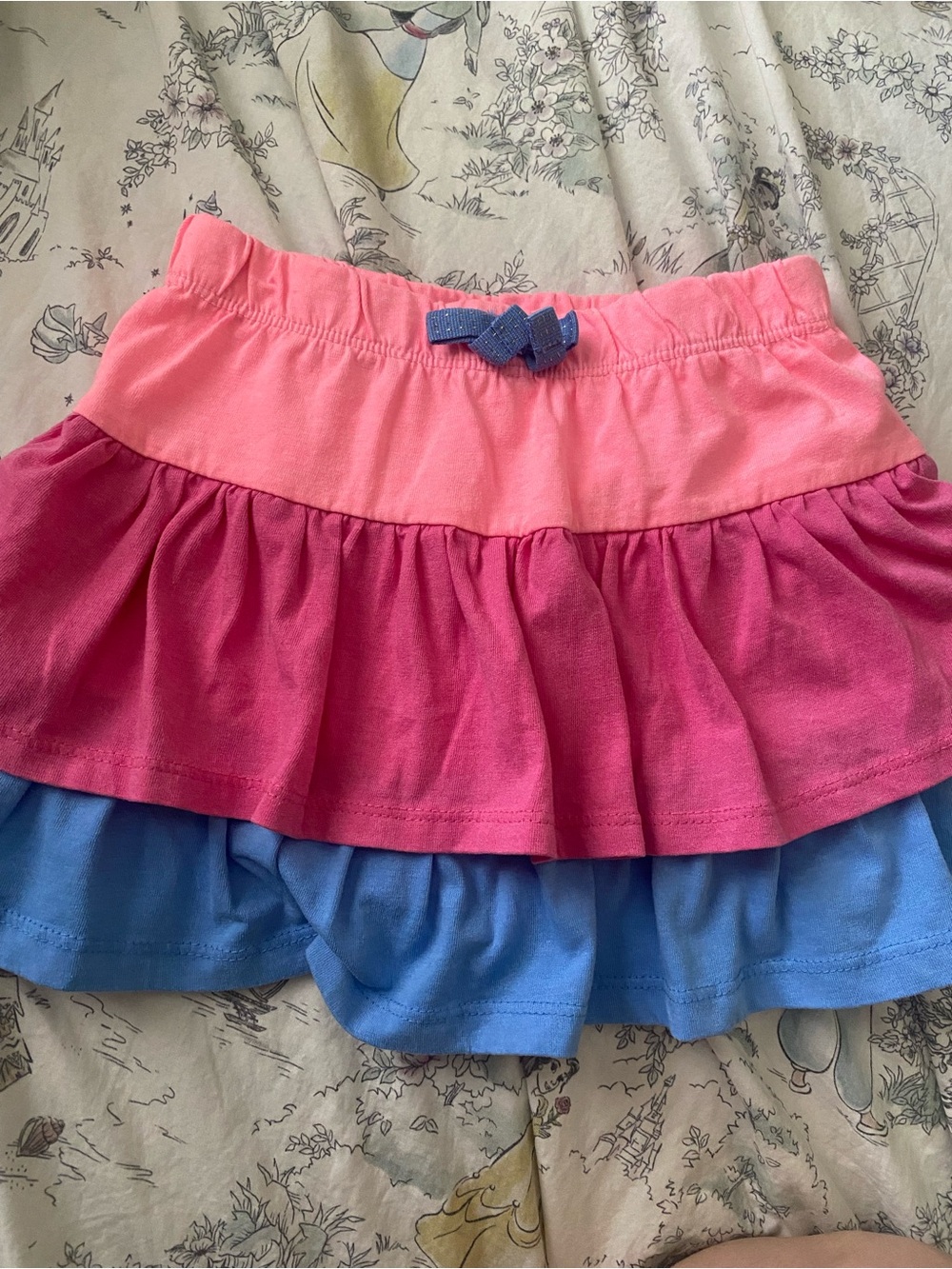 Tommy Bahama Girls Tiered Skort skirt shorts with Pink & Blue Ruffles. Xs 4